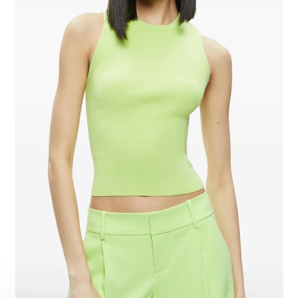 Tonita tank top by Alice + Olivia. Lime 🍋‍🟩 .